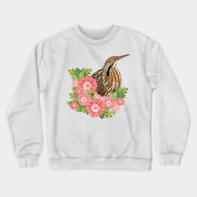 Lentiginous Bittern Crewneck Sweatshirt by obscurite